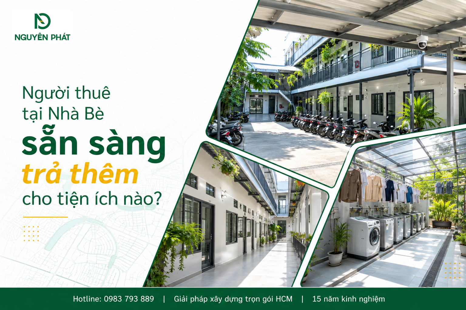Người thuê tại Nhà Bè sẵn sàng trả thêm cho tiện ích nào?